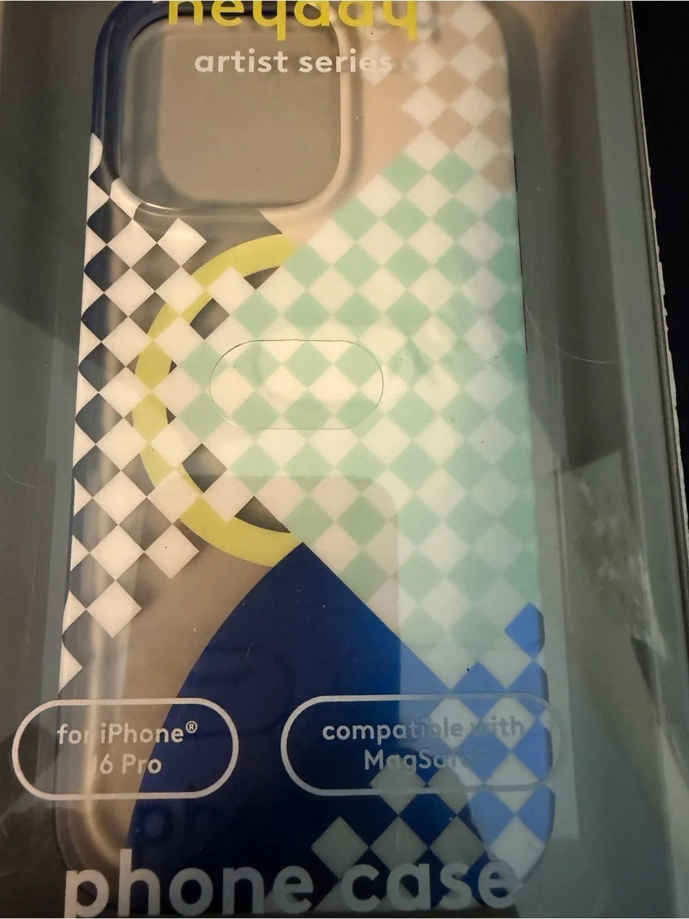 Heyday Artist Series Geometric Style Phone Case for iPhone 16 Pro. NEW